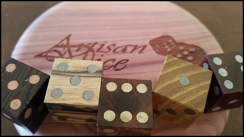 Hand Crafted Gaming Dice provided by www.artisandice.com